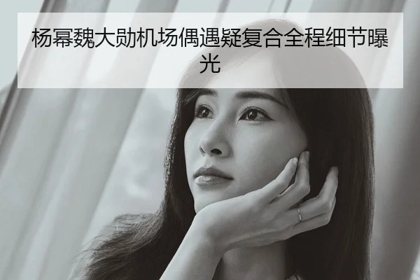 杨幂魏大勋机场偶遇疑复合全程细节曝光